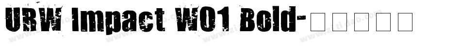 URW Impact W01 Bold字体转换